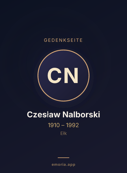 Gedenkportrait von Czesław Nalborski