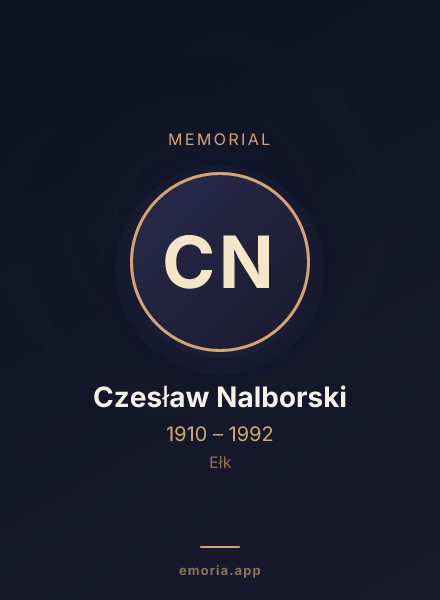 Memorial portrait of Czesław Nalborski
