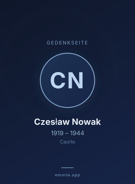 Gedenkportrait von Czesław Nowak