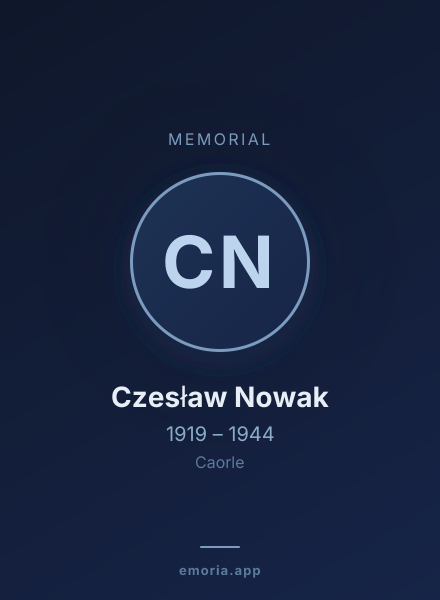 Memorial portrait of Czesław Nowak