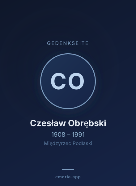 Gedenkportrait von Czesław Obrębski