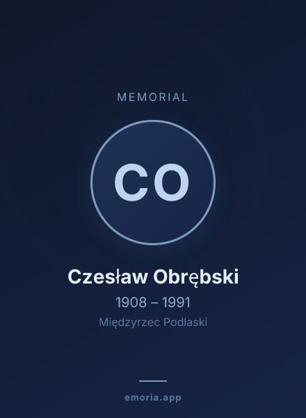 Memorial portrait of Czesław Obrębski