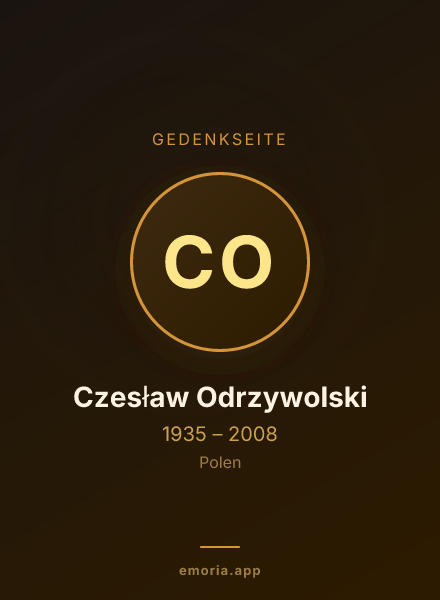 Gedenkportrait von Czesław Odrzywolski