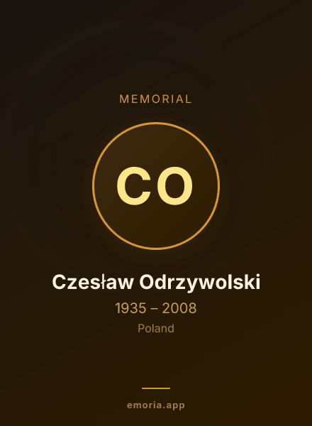Memorial portrait of Czesław Odrzywolski