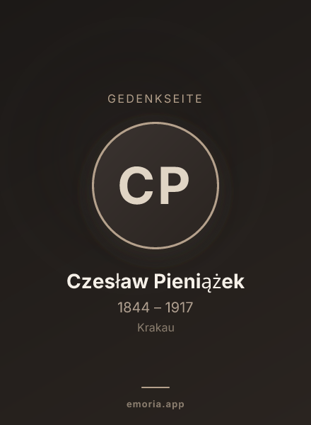Gedenkportrait von Czesław Pieniążek
