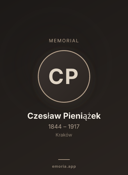 Memorial portrait of Czesław Pieniążek