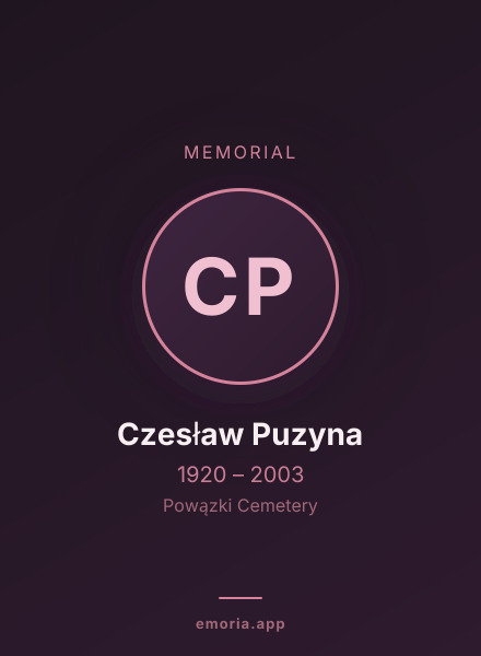 Memorial portrait of Czesław Puzyna