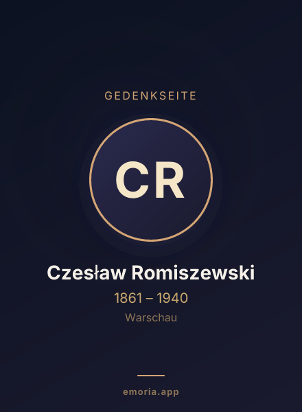 Gedenkportrait von Czesław Romiszewski