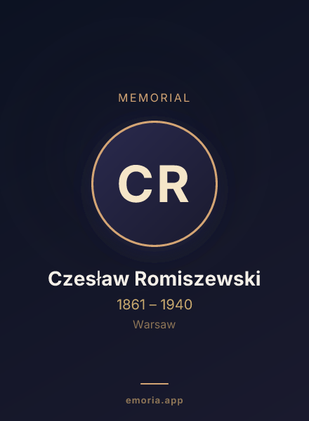 Memorial portrait of Czesław Romiszewski