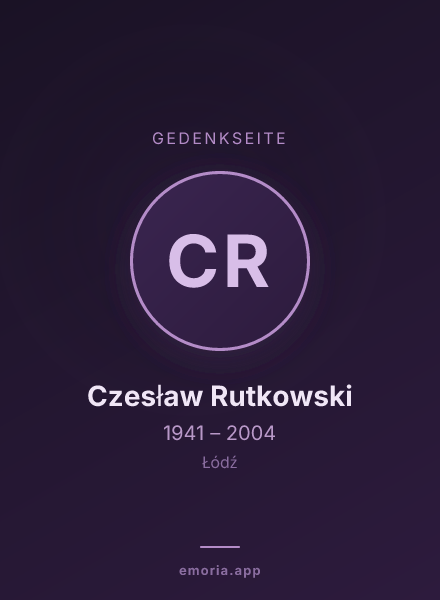 Gedenkportrait von Czesław Rutkowski