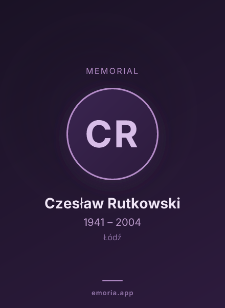 Memorial portrait of Czesław Rutkowski