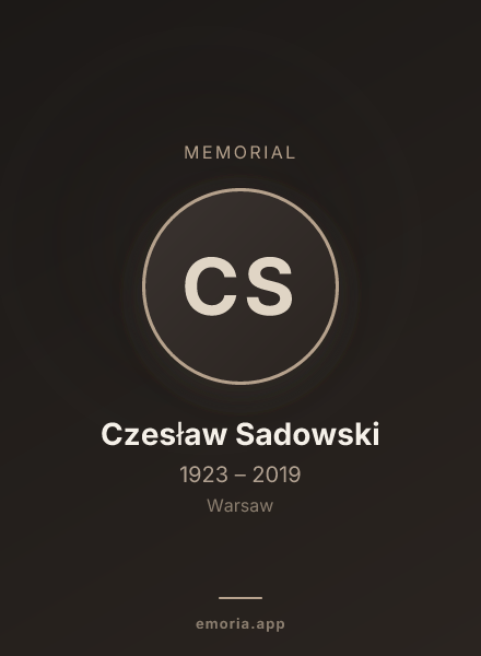 Memorial portrait of Czesław Sadowski