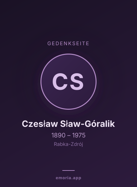 Gedenkportrait von Czesław Sław-Góralik