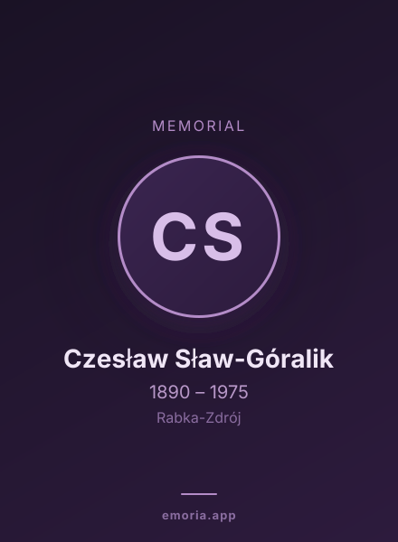 Memorial portrait of Czesław Sław-Góralik