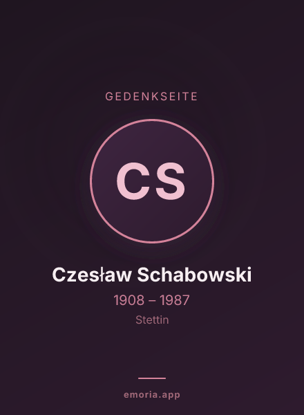Gedenkportrait von Czesław Schabowski