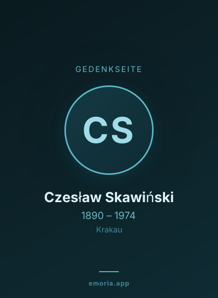 Gedenkportrait von Czesław Skawiński