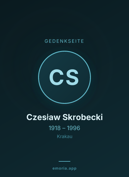 Gedenkportrait von Czesław Skrobecki