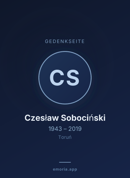 Gedenkportrait von Czesław Sobociński