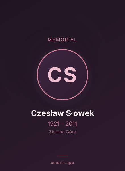 Memorial portrait of Czesław Słowek