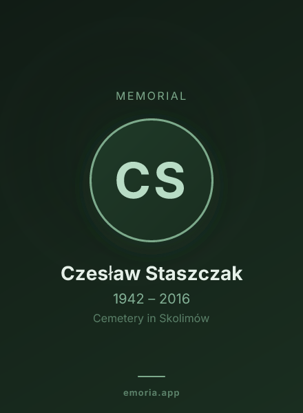Memorial portrait of Czesław Staszczak