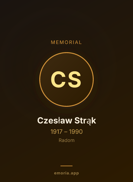 Memorial portrait of Czesław Strąk