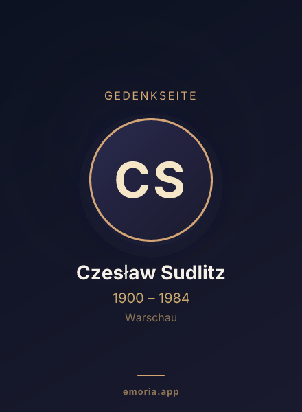 Gedenkportrait von Czesław Sudlitz