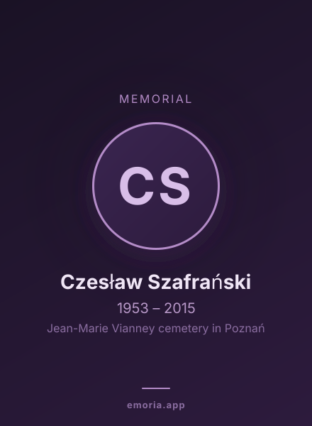 Memorial portrait of Czesław Szafrański