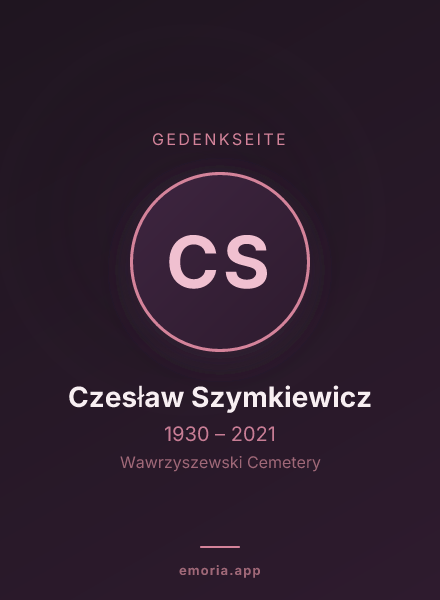 Gedenkportrait von Czesław Szymkiewicz
