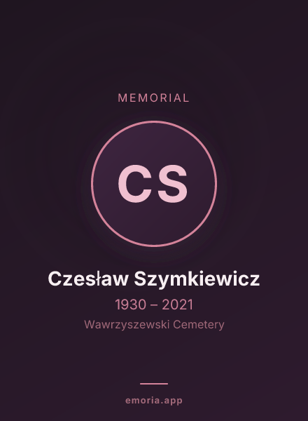 Memorial portrait of Czesław Szymkiewicz