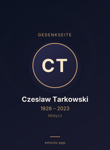 Gedenkportrait von Czesław Tarkowski