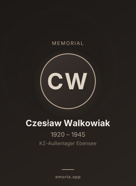 Memorial portrait of Czesław Walkowiak