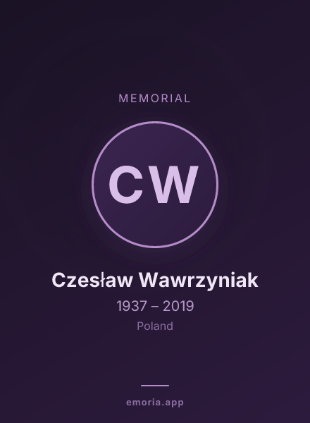 Memorial portrait of Czesław Wawrzyniak