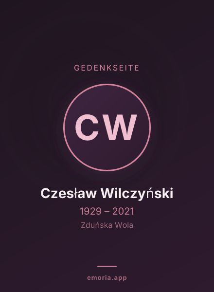 Gedenkportrait von Czesław Wilczyński
