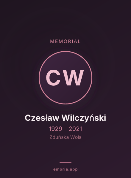 Memorial portrait of Czesław Wilczyński
