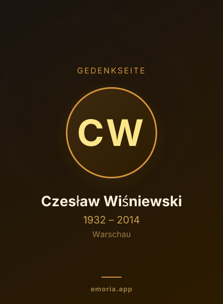 Gedenkportrait von Czesław Wiśniewski