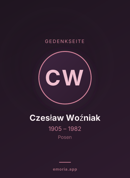 Gedenkportrait von Czesław Woźniak