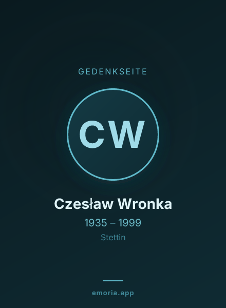 Gedenkportrait von Czesław Wronka