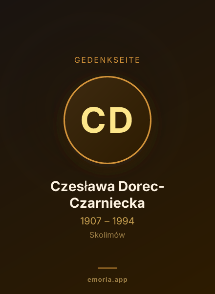 Gedenkportrait von Czesława Dorec-Czarniecka