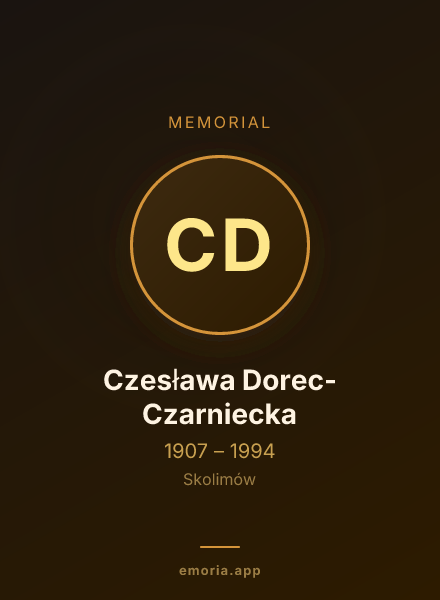 Memorial portrait of Czesława Dorec-Czarniecka