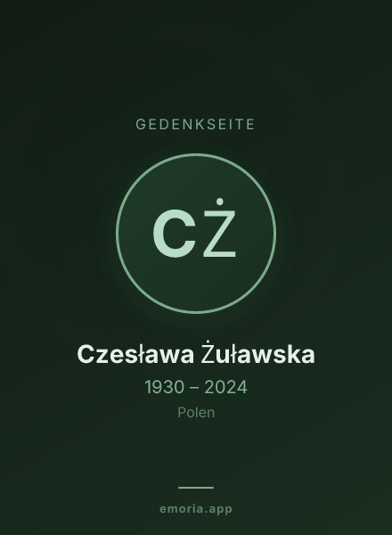 Gedenkportrait von Czesława Żuławska