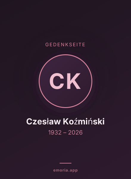 Gedenkportrait von Czesław Koźmiński