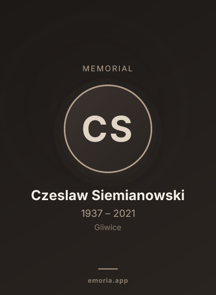 Memorial portrait of Czeslaw Siemianowski