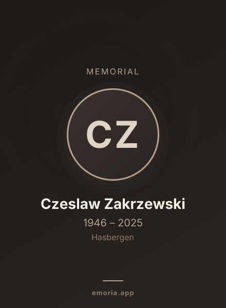 Memorial portrait of Czeslaw Zakrzewski