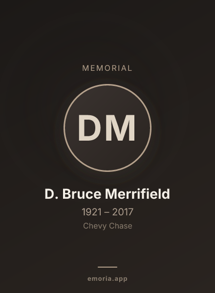 Memorial portrait of D. Bruce Merrifield
