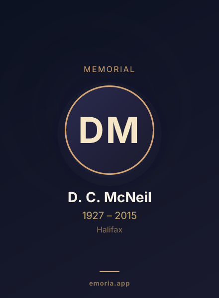 Memorial portrait of D. C. McNeil