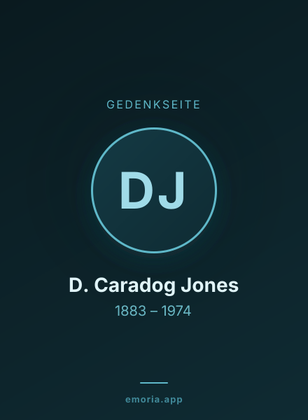 Gedenkportrait von D. Caradog Jones