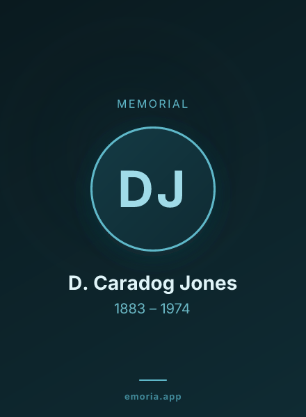 Memorial portrait of D. Caradog Jones