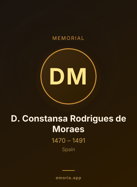 Memorial portrait of D. Constansa Rodrigues de Moraes