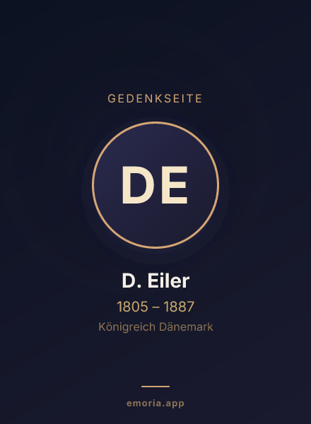 Gedenkportrait von D. Eiler