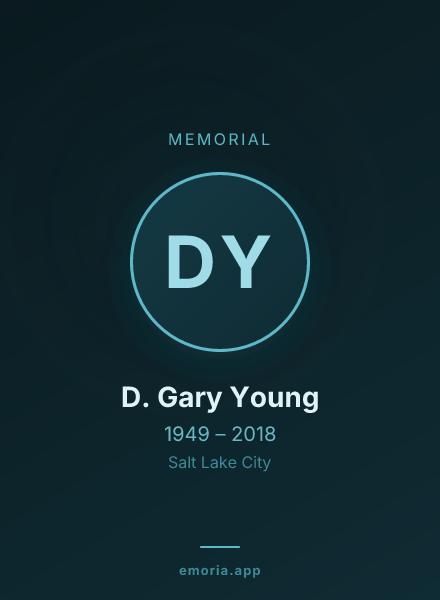 Memorial portrait of D. Gary Young